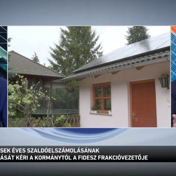 A napelemesek éves szaldóelszámolásának visszaállítását kéri a kormánytól a Fidesz frakcióvezetője