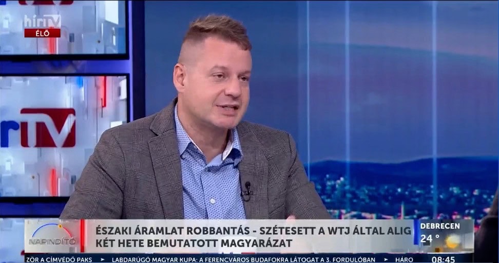 Hiába tagadja Berlin, a német állam felelőssége is az Északi Áramlat gázvezetékek elleni terrorcselekmény - hangsúlyozta Tóth Máté. Az energiajogász emlékeztetett: Európa legerősebb állama teljesen alárendelte magát az Egyesült Államok érdekeinek.